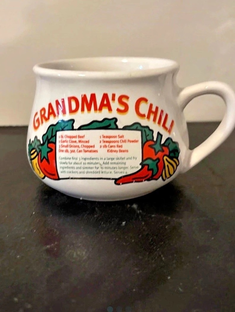 HF Vintage Grandma's Chili Recipe Mug